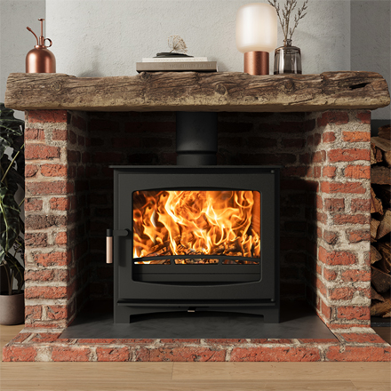 Panoramic 9 Defra-approved 7kw Ecodesign Ready wood burning stove